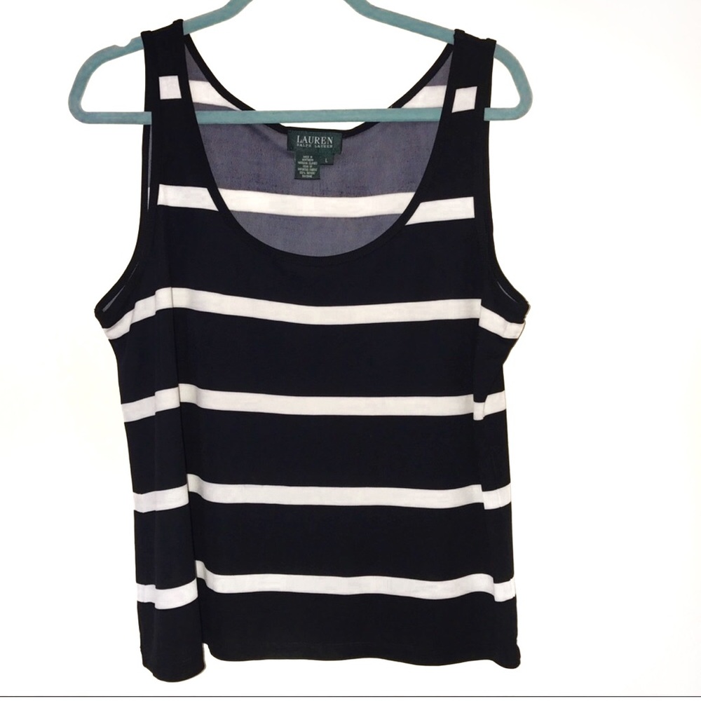 Ralph Lauren Black and White striped Top
